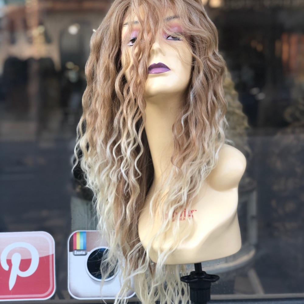 Long Honey Blonde Ombre Soft Swiss Lace Front Wig 2026 - Picture 6 of 8